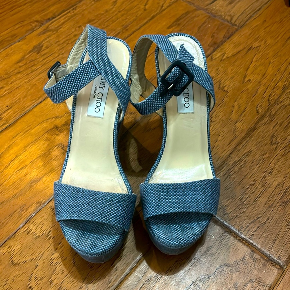 Jimmy Choo Denim Platforms - image 1